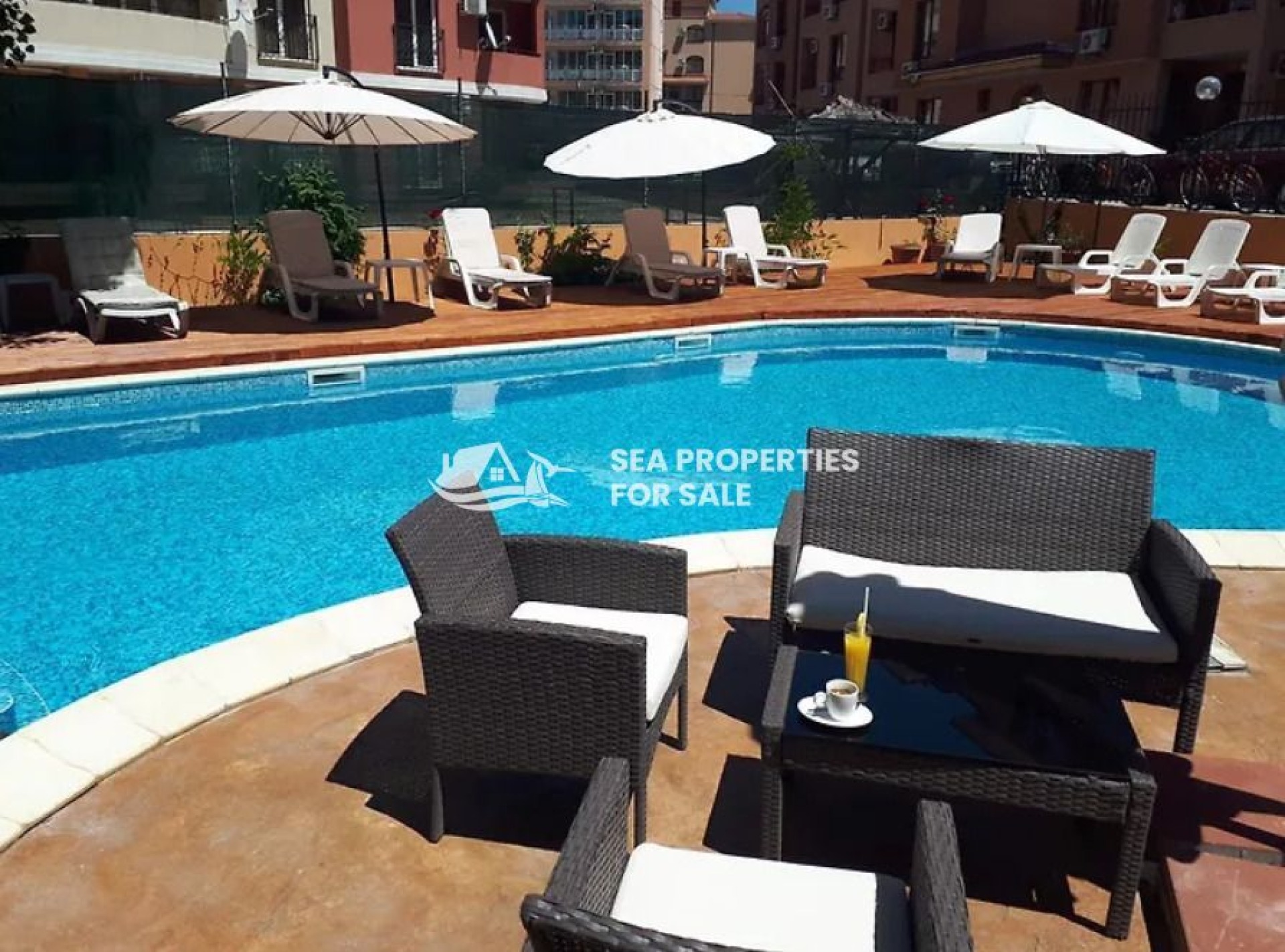 Spacious 1 bedroom, complex Corsica, Sunny Beach