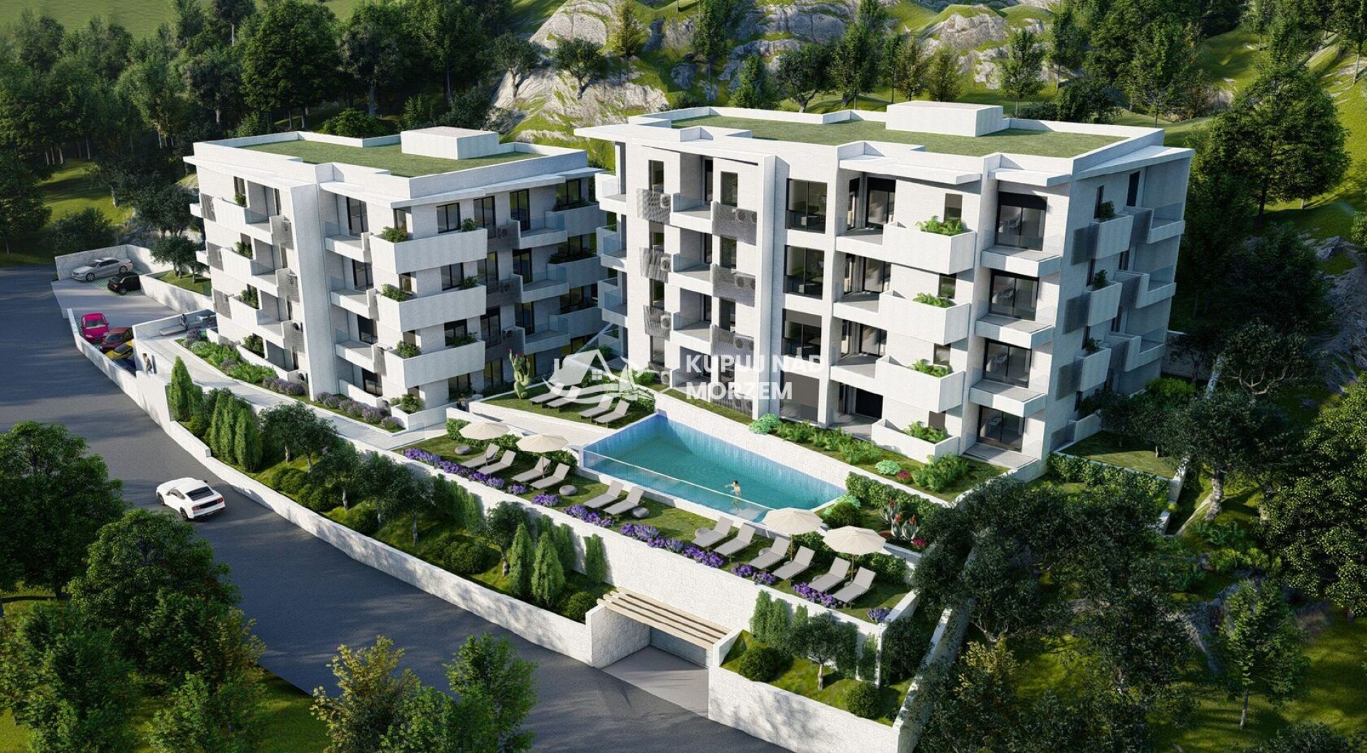 Nowy nowoczesny budynek w Petrovac z basenem - Apartamenty nad morzem na sprzedaż