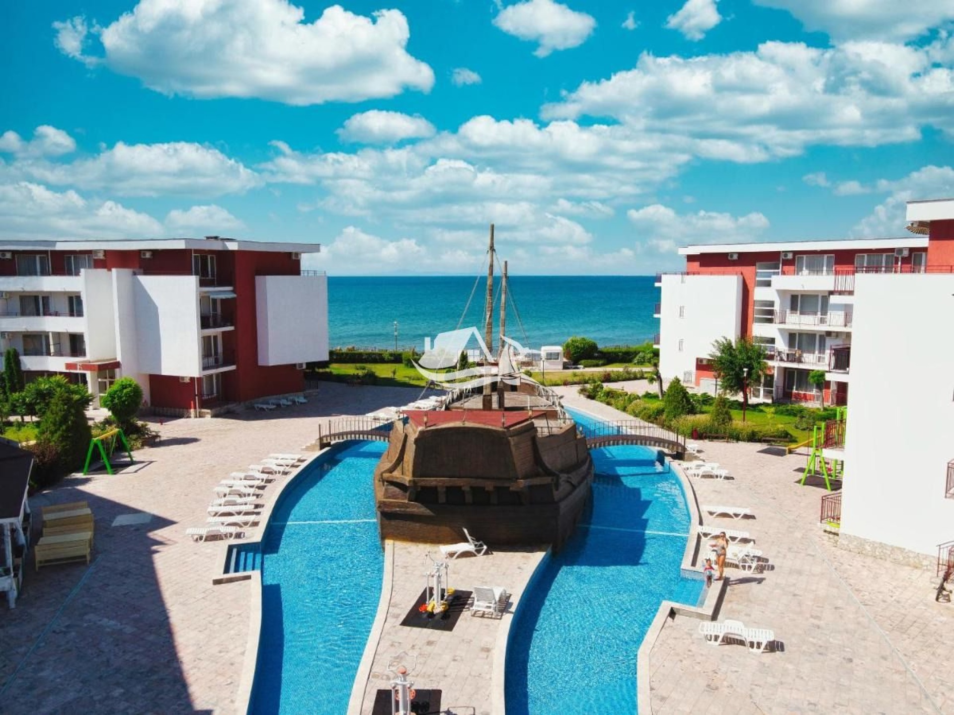 Prostorný 3+kk s výhledem na moře v komplexu Privilege Fort Beach, Sveti Vlas