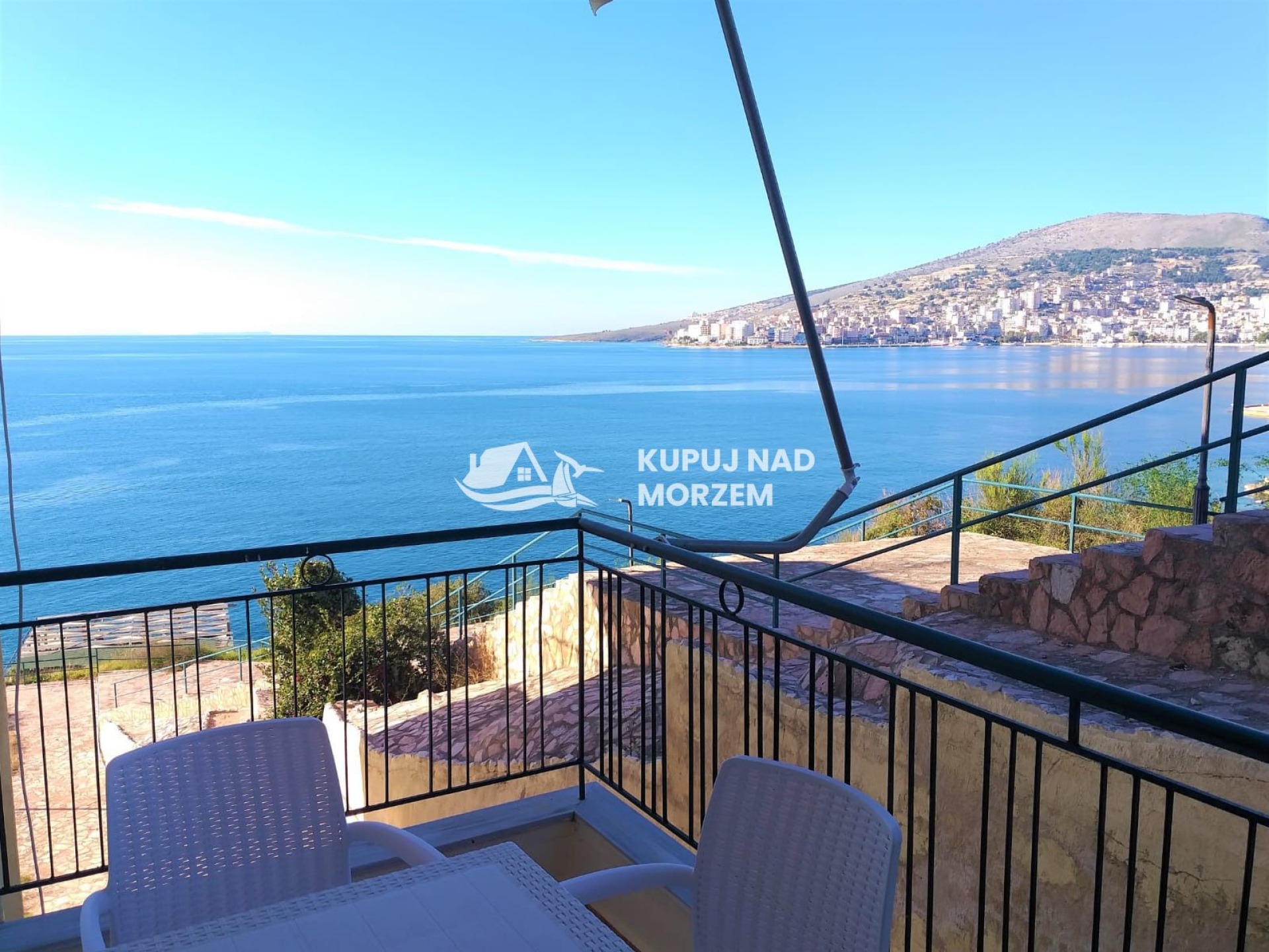 Piękne 2 pokoje z widokiem na morze w pierwszej linii, Saranda, Albania